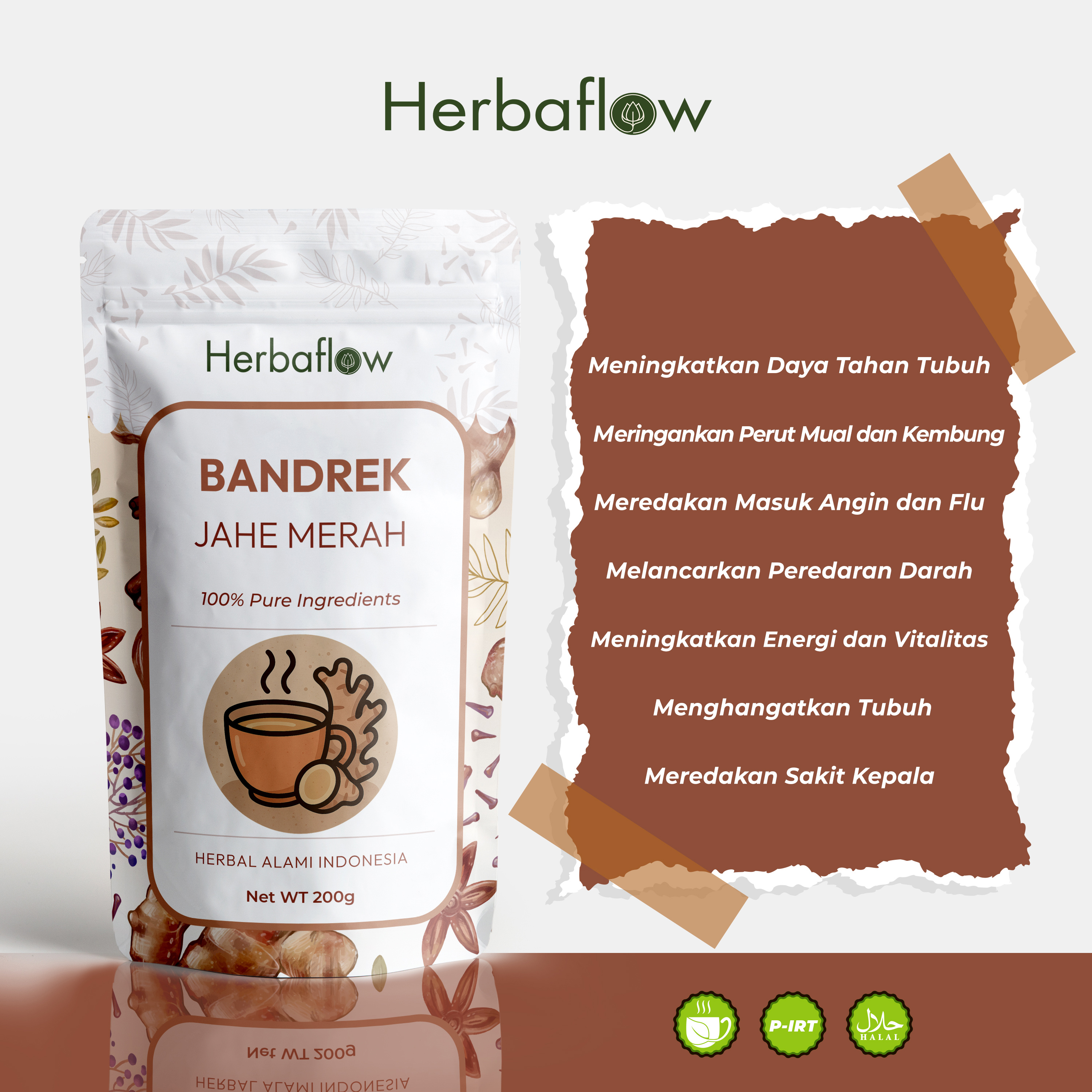 Bandrek Jahe Merah Herbaflow